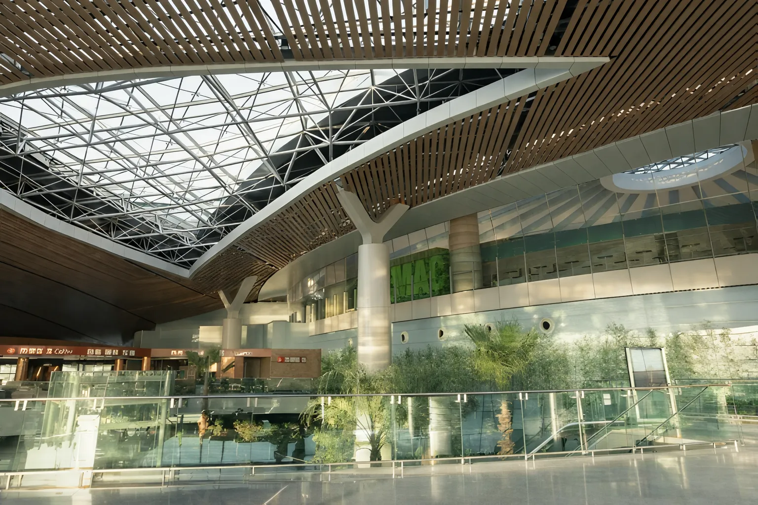 Project Snapshot Location: Ordos City, Inner Mongolia Architect: China Architectural Design & Research Group (CADG) Function: International Airport Terminal The Challenge: Creating a fully transparent glass envelope in a region with one of the wildest temperature swings on the planet.  The Architectural Intent | A Modern Nomadism The Yurt is an architectural archetype—famous for being opaque, enclosed, and defensively built against the harsh Mongolian steppe. For the Ordos Airport, CADG sought to invert this tradition. The vision was to maintain the iconic, spiritual form of the Yurt but strip away its opacity. They designed a spectacular cluster of 108-meter wide domes, intended not to shelter travelers from the sky, but to connect them to it. The goal was a terminal that felt less like a building and more like an open extension of the landscape.   The Challenge | The Thermal Paradox